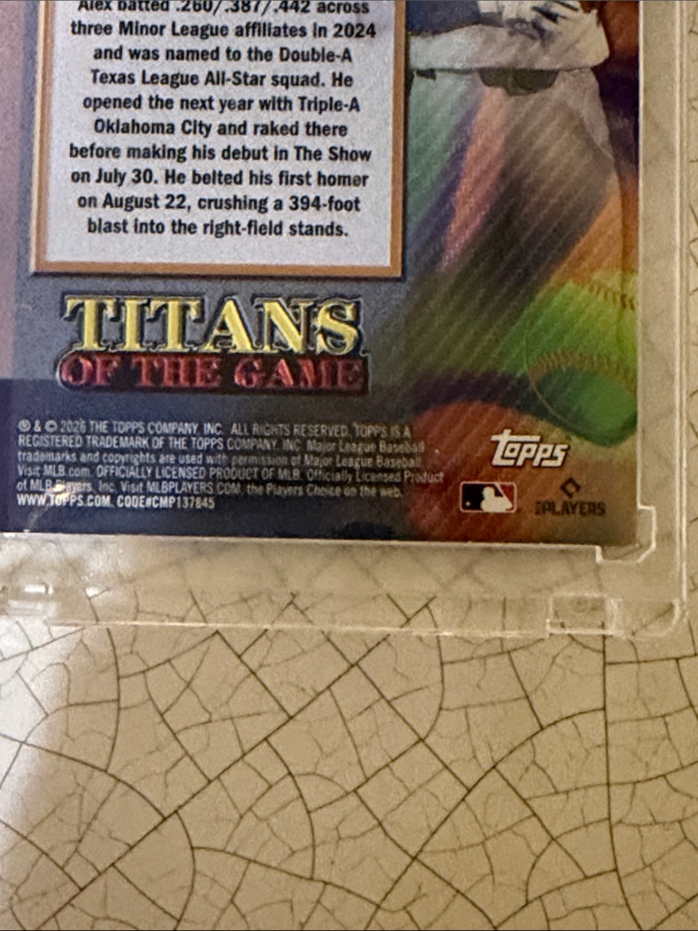 Topps Clear Baseball Card Case with Snap Closure - Orange foil - Picture 3 of 3
